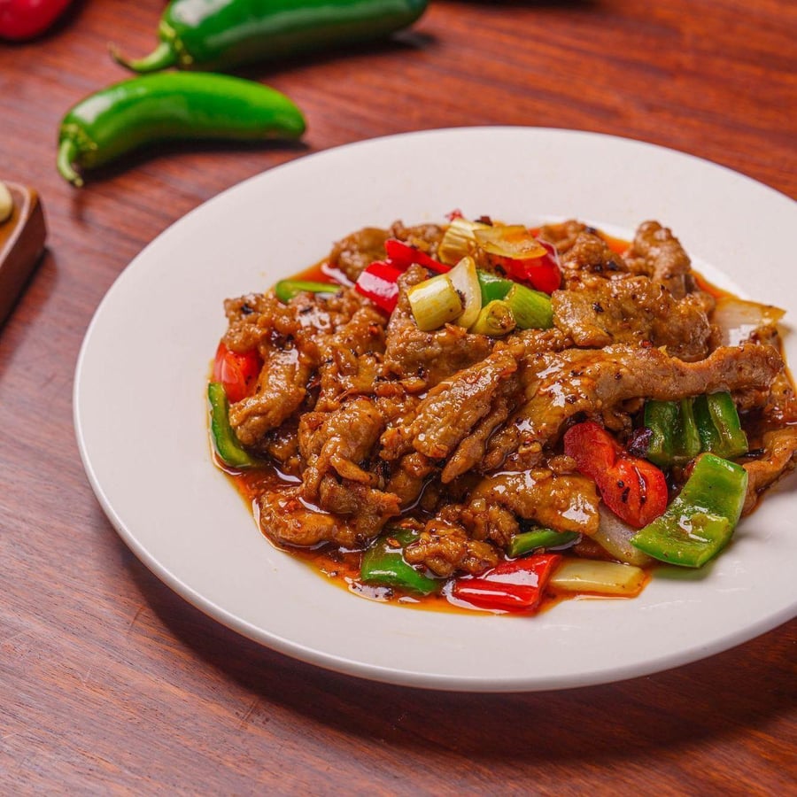Beef W. Hot Pepper Sauce — Taibat Restaurant Artesia