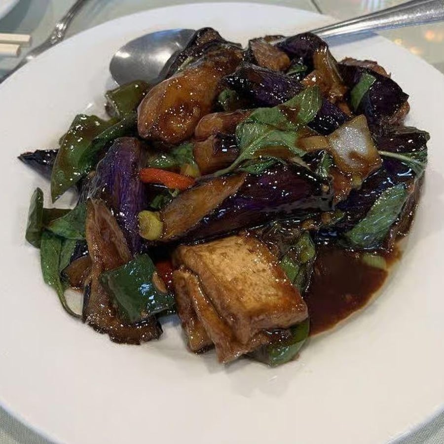 Braised Tofu Eggplant W. Basil — Taibat Restaurant Artesia