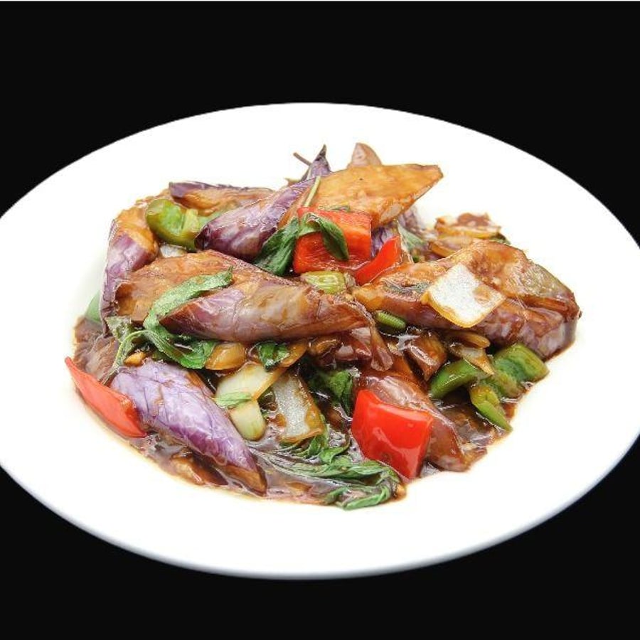 Eggplant W. Basil — Taibat Restaurant Artesia