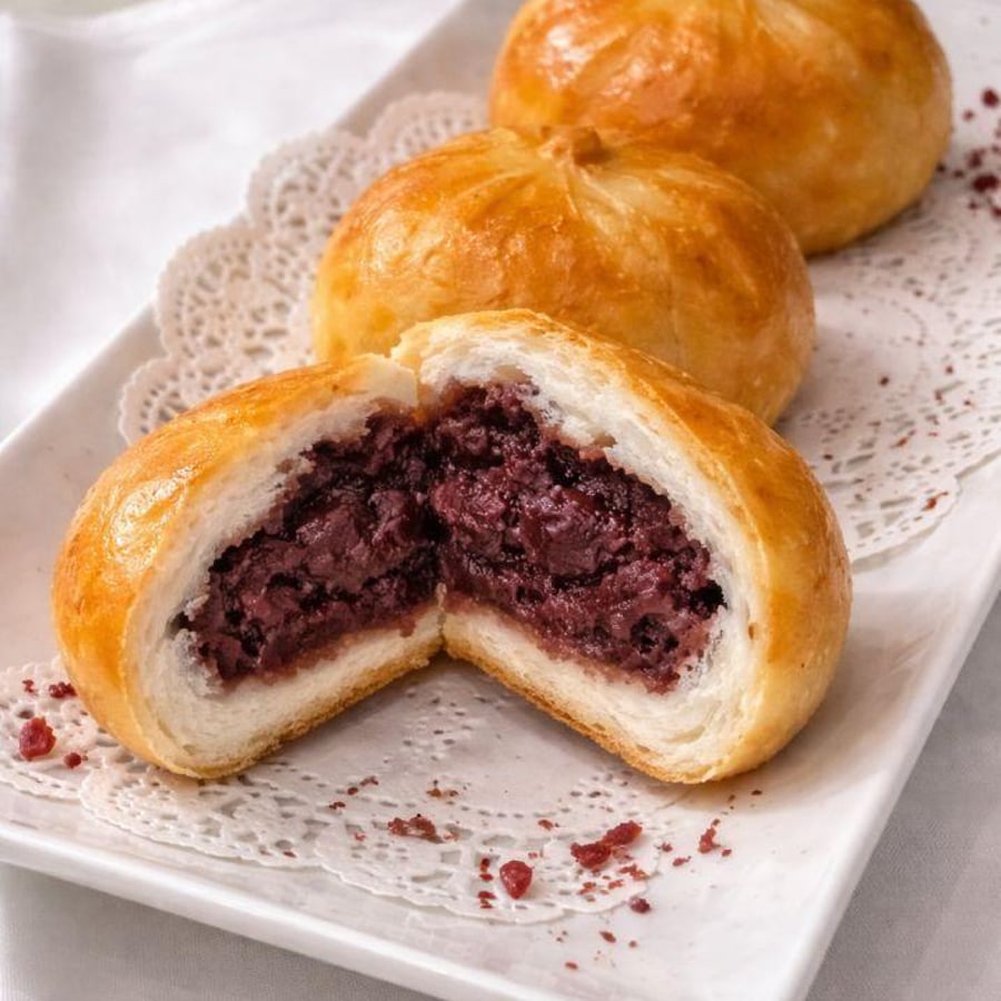 Golden Red Bean Paste Bun (3) — Taibat Restaurant Artesia