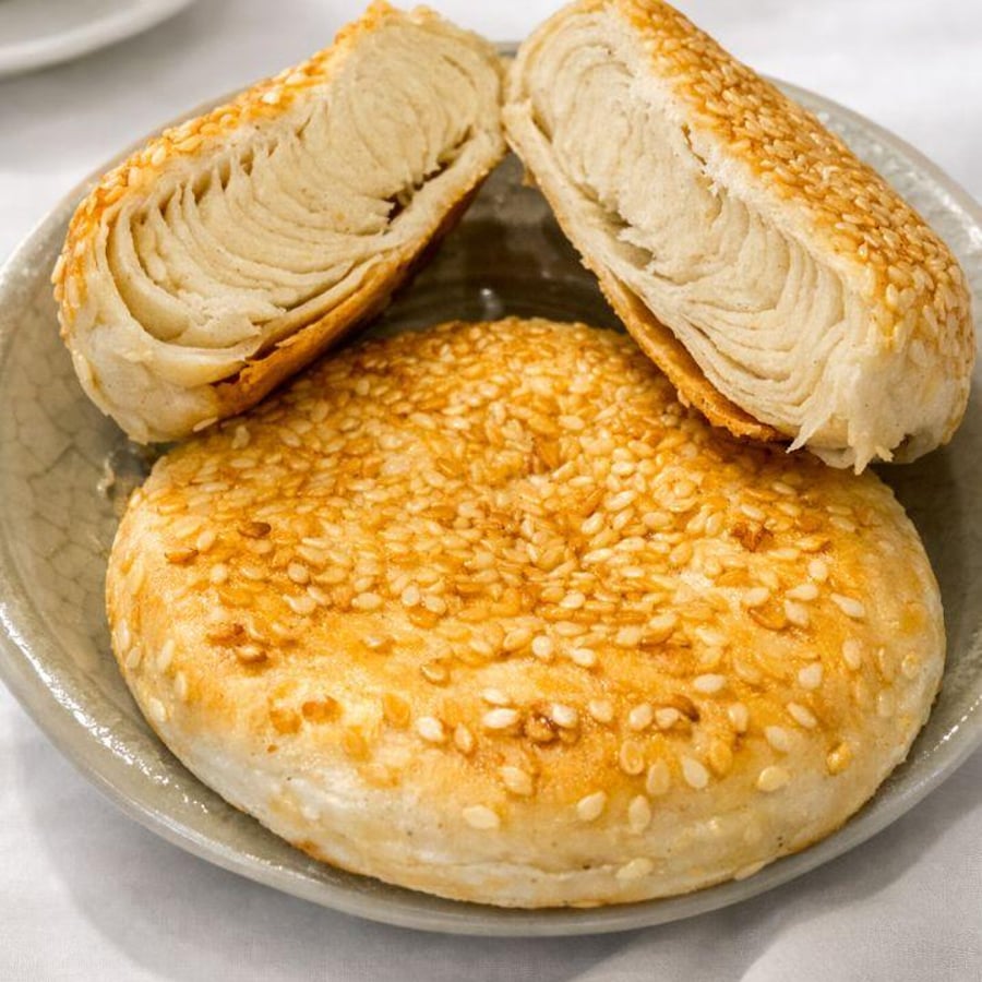 Layered Sesame Flatbread (2) — Taibat Restaurant Artesia